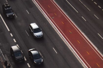 vehicles on road