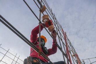 person working on construction site