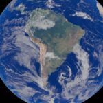 satellite view of earth highlighting south america