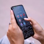 woman using smartphone