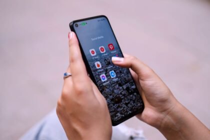 woman using smartphone